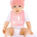 Aiden's Corner Handmade Cute Baby Boy Girl First Birthday Smash Cake Bibs My 1st Birthday Bib