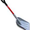 TABOR TOOLS Snow Scoop with Fiberglass Handle, 15 Inch Wide Blade, Large Snow Shovel and Mulch Scoop with Comfortable D Grip Handle. J218A. (Snow Scoop, Short 26 Inch Handle)