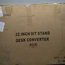 32in Desk Riser for Standing or Sitting, Standing Desk Converter, Height Adjustable Sit Stand Desk Converter, Fully Assembled Monitor Laptop Riser Workstation for Home Office, Black