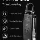 FEGVE Key Rings with Screw Shackle - Heavy Duty Strong Titanium D Rings Car Fob Key Chain Holder - 1 Inch/25mmBlack