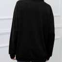 LilyCoco Women's Graphic Oversized Sweatshirt Long Sleeve Crewneck Pullover Top Chicago, Black, Large