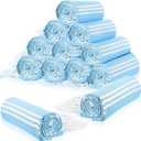 Irenare 12 Pack Turkish Beach Towel Bulk 71x36 Inches Cotton Turkish Bath Oversized Sand Free Quick Dry Blanket Towels for Beach Pool Bathroom(Sky Blue)
