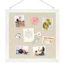 DOLLAR BOSS Bulletin Boards with Linen 1-Pack 12''X 12'' Double-Sided Cork Board for Walls Wood Framed Bulletin Boards, Small Pin Board for Home Kitchen Office Decorative Hanging 10 Pushpins