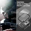 2 x Fullife 2-Pack Compatible with Apple Watch Series 11/10 Case for Men Women, Hard PC Case with Tempered Glass Apple Watch Screen Protector for 42mm 46mm iWatch 11/10 Cover (Black+Space grey)