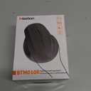 MEETION Ergonomic Mouse, Wireless Vertical Mouse RGB Backlit Rechargeable Mice for Bluetooth(5.2 + 3.0) & USB-A with USB-C Adapter 4 Adjustable DPI for Mac/Windows/Andriod/PC/Tablet/iPad Black