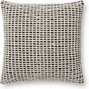 Loloi PLL0119 Black/Ivory 18'' x 18'' Cover w/Poly Pillow