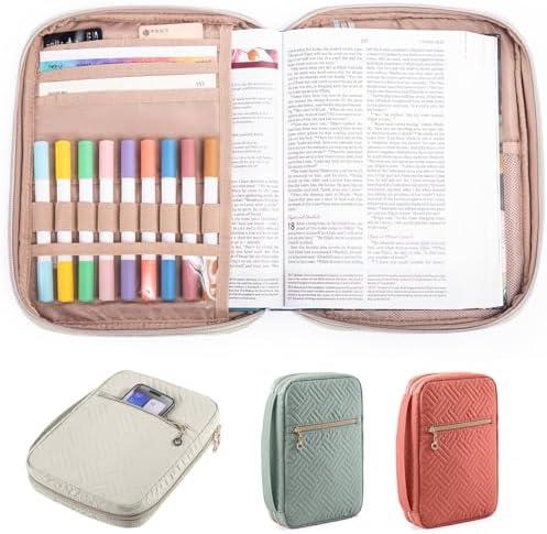 APLUFINE Bible Cover for Women - Soft Bible Case - Bible Holder for Church, Ivor