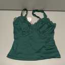 Avidlove Women's Lace Tank Top Deep Plunge V Neck Sexy Tops Going Out Crop Shirt Summer Cami, Green Small