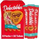 Hartz Delectables Squeeze Up Interactive Lickable Wet Cat Treats for Adult & Senior Cats, Tuna, 4 Count (Pack of 8), BBD: NOV 23/2026