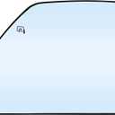 Ford F150 F250 F350 F450 F550 Super Duty Truck Left Side Heated Upper Mirror Glass Replacement - Convex Mirror with Rear Holder FL3Z17K707T