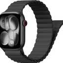 Magnetic Sport Bands for Apple Watch Band iWatch bands for Women Men,Silicone Loop Strap Wristband for Apple Watch 01-Black, 38mm 40mm 41mm 42mm(series 11 10)