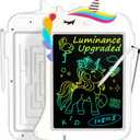 2 x Jasonwell LCD Drawing Writing Tablet - Drawing Pad Doodle Board for Kids Toddlers Drawing Toy Educational Learning Toys Christmas Birthday Gift 2 3 4 5 6 7 8 Year Old Girls Boys (White Unicorn)