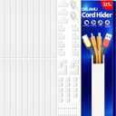 Delamu TV Cord Hider, 315in Wire Covers for 3-4 Cords on Wall, Large Cable Hider Cord Covers for Wires, Cable Management Wire Hiders for TV for Wall, L15.7X W1.18x H0.6in, White