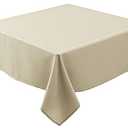 Biscaynebay Textured Fabric Square Tablecloths 70x70 Inches, Natural Water Resistant Spill Proof Card Table Cloth Folding Table Cover for Dining, Kitchen, Wedding and Parties, Machine Washable