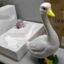 Porch Goose Statues + Porch Goose Outfits, 20" Large Durable Resin Goose Statue Decor with Fun Porch Goose Clothes, Mexican Sombrero Scarf Decorations DIY Indoor Outdoor Garden Patio Yard Lawn Gifts