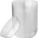 [30 Pack 16 OZ Bowls] Edge Collection Clear Plastic Party Bowls Premium heavyweight Elegant Disposable Tableware Dishes