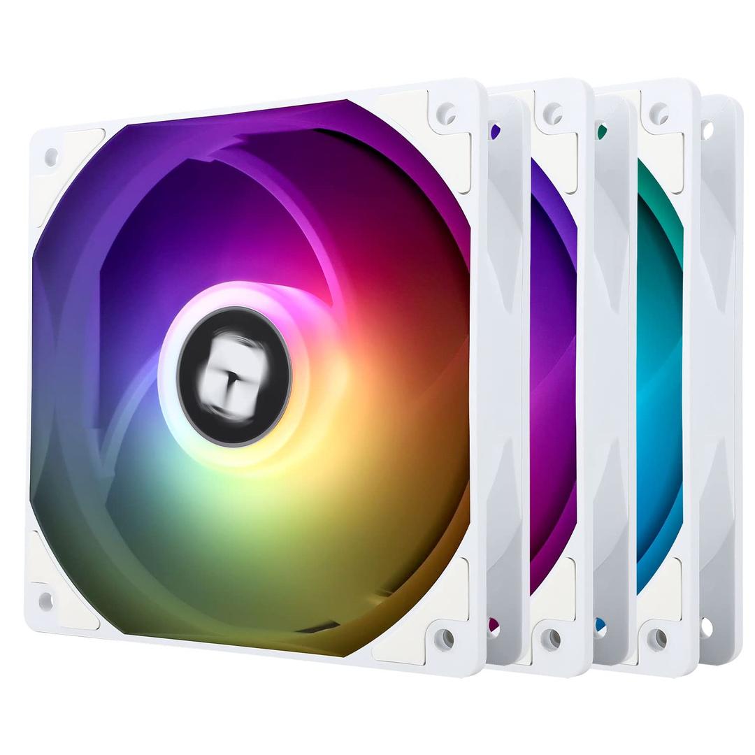 Thermalright TL-C12CW-S X3 CPU Fan 120mm White ARGB Case Cooler Fan, up to 1550RPM Cooling Fan