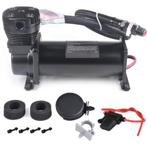 200PSI 3/8 NPT Heavy Duty Air Train Horn/Air Ride Suspension Compressor 12V Black