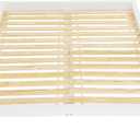 Main + Mesa Yume Modern Solid Wood Platform Bed with Japanese Joinery, White, Queen