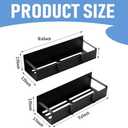 Magnetic Spice Storage Rack Organizer for Refrigerator and Oven, Black Fridge Organizers and Storage (4PCS) (4PCS)