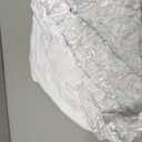 Moukeren 1 Pcs White Rosette Throne Chair Cover Satin Rosette Stretch Banquet Spandex Fitted Chair Cover for Wedding Party Banquet Catering