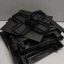 Lattice Design Planter Box 2-Pack  14.75-Inch Decorative Outdoor Flower or Plant Pots  Front Porch, Patio, and Garden Decor by Pure Garden (Black)