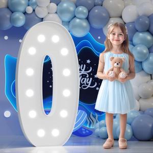 Big Marquee Light-up Letter Decorations: 4 Feet Tall Large Letters O Marry Me Proposal Gender Reveal Alphabet 4FT Sign Graduation Party Wedding Engagement Anniversary HOCO Decor Mosaic Balloon