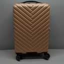 Kenneth Cole REACTION Madison Square Lightweight Hardside Chevron Expandable Spinner Luggage, Rose Gold, 20-Inch Carry On