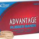Alliance Rubber 26625 Advantage Rubber Bands Size #62, 1 lb Box Contains Approx. 450 Bands (2 1/2" x 1/4", Natural Crepe),Beige