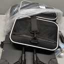 Small Pet Carrier 17"x12"x8.5" with Wheels Airline Approved, Black