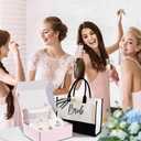 Bridal Shower Gifts7-Piece Bride Gift Set with Tumbler, Tote, Slippers, Makeup Bag & More-Gift for Bride to be Bachelorette Gifts for Her