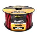 GS Power 16 Gauge Wire 100ft Oxygen Free, OFC Pure Copper Electrical 12v Low Voltage Speaker Wire Spool, 16AWG for Electric, Automotive, Trailer, Stereo, RC, Car, Home Theater, LED, Lamp Wiring