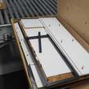 Panana 3 Piece Dining Table Set Kitchen Bar Table with Two Stool Storage Shelves Wood Counter Height Table Top with Sew Kerf Finish Dining Room Home