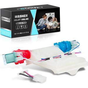 Washer Machine Water Inlet Valve Cold & Hot Part Fit Amana Inglis Roper NTW4516FW3 NTW4516FW2 RTW4516FW2 NTW4516FW4 NTW4655EW1 WTW4816FW3 NTW4665GW0 Replaces W11210463 W11101906 W10869803