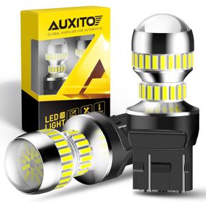 AUXITO Upgraded 7440 7443 LED Bulbs for Reverse Lights Brake Tail Lights T20 7441 7444 LED Replacement Light for Backup Tail Brake DRL Turn Signal Parking Lights, 6000K Xenon White