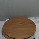 Small Round Side Table - 3-Tier Oval Accent Table for Small Spaces, Rustic Wood and Metal Couch End Table, Nightstand for Bedroom or End Table Living Room, Easy to Assemble, Rustic Walnut (1-Pack)