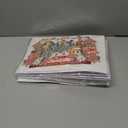 10 x Pop Up Christmas Cards, 3D Paper Woodland Winter Popup Holiday Greeting Card with Lights and Music for Family Friends in Christmas Holiday New Year - Includes Envelop and Note Card