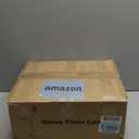 Upgraded Dimmable Glass Floor Lamp for Living Room, Modern Gold Standing Lamp with Green Ribbed Glass Lampshade & Knob Dimmer, Arc Tall Lamp for Bedroom Office Reading Room, 2700K Led Bulb Included