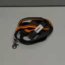 No Pull Dog Leash for Large Dogs  6ft Highly Reflective Bungee, Heavy Duty Leash for Large Dogs, 4 Padded Handles, Strong Carabiner Clip & Rings, Includes Poop Bag Holder & Treat Pouch (Orange)