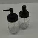 Amolliar Mason Jar Liquid Soap Dispensers, Rustproof Stainless Steel Mason Jar Lid Pump, Refill Hand Soap, Lotions, Dish Soap, Liquid Soap, Bath Soap, Farmhouse Decor for Bathroom, Kitchen 2PC(Bronze)