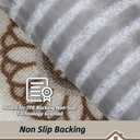 BEQHAUSE Stair Treads for Wooden Steps Non-Slip Machine Washable Carpet Stair Treads 8"X30" Soft Indoor Stair Runner for Kids Elders and Pets, 100% Polyester, TPE Backing, 15pcs, Brown/Grey
