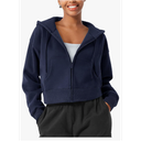 YEOREO Zip Up Hoodies for Women Fleece Pullover Cropped Crew Neck Sweatshirts Katrine Fall Winter Clothes with Pockets D, S