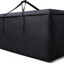 Large Christmas Tree Storage Bag, Fits Up to 9-12 ft Tall Artificial Disassembled Trees, 600D Waterproof Heavy Duty Christmas Tree Bag with Durable Handles & Zipper, 65 x 20 x 28 Inch, Black