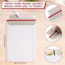 Fainne 350 Pcs Rigid Photo Mailers 6x8 Inch, 350gsm Thick White Cardboard Shipping Envelopes with Self Adhesive, Flat Document Mailers for Photos, Prints, Artwork, CDs, and Paperwork