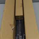 SIMEWIN Heavy Duty Curtain Rods for Windows 66 to 120 Inches, Black Curtain Rods for Bedroom, Living Room, Patio, Adjustable with Classic Finials, Black with Gold Finishing