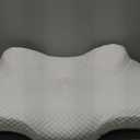 Osteo Cervical Pillow for Neck Pain Relief, Hollow Design Odorless Memory Foam Pillows with Cooling Case, Adjustable Orthopedic Bed Pillow for Sleeping, Support for Side Back Sleepers (Standard High(24.5*16.5*5.2/4.1 inches), White)