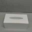 FEMELI Acrylic Tissue Box Cover,Rectangular Facial Tissue Holder Case Dispenser for Bathroom Kitchen Bedroom Office (9.85*5.1*4.5 inch(L*W*H), White)