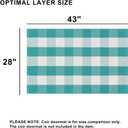Spring Rugs Green and White Plaid, 28 x 43 Area Rug Outdoor Indoor Easter Front Porch Door Mats Cotton Hand-Woven Layered Doormat for Entryway Patio Entryway Laundry Bedroom Living Room