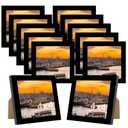 JCJMY 12 Packs 5x7 Picture Frames Bulk, Display 4x6 with Mat or 5x7 Without Mat, Black Gallery Frame Set, 5 by 7 Frames Bulk Set of 12, Collage Wall Decor Photo Frame Set for Wall and Tabletop, Black