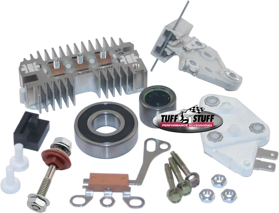 Tuff Stuff Alternator Rebuild Kit, Complete, Bearings Included, GM 10SE, OE Wiring, Kit